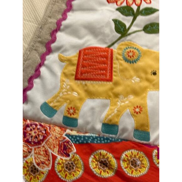 Levtex Baby Zahara Padded Comforter Elephant Quilt Colorful Crib Bedding Nursery - Picture 5 of 12